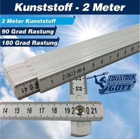 Zollstock online bedrucken - Meterstab gestalten PVC / Plastik 2m