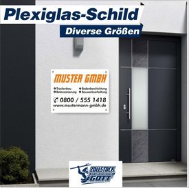 Plexiglas Acrylglas Schild online bedrucker