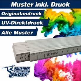 Zollstock online bedrucken - Meterstab gestalten - Musterandruck