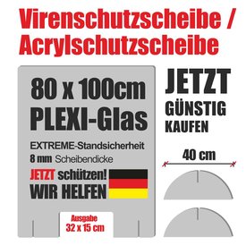 Viren Plexiglas Schutzscheibe für Verkaufsplätze Apotheken oder Arztpraxen