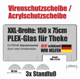 Viren Plexiglas Schutzscheibe für Verkaufsplätze Apotheken oder Arztpraxen